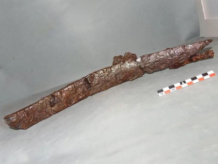 Rusty saber, possibly wielded by medieval Turkish pirates, was discovered in Greece