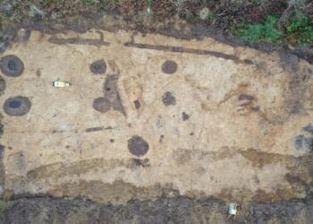 Archaeologists unearth a massive Viking hall in Denmark