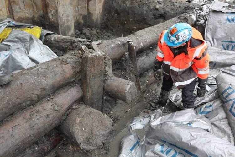 Ruins of the 700-year-old pier, possibly used by royalty, found in Norway