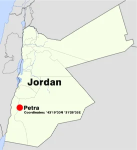 Petra location on map