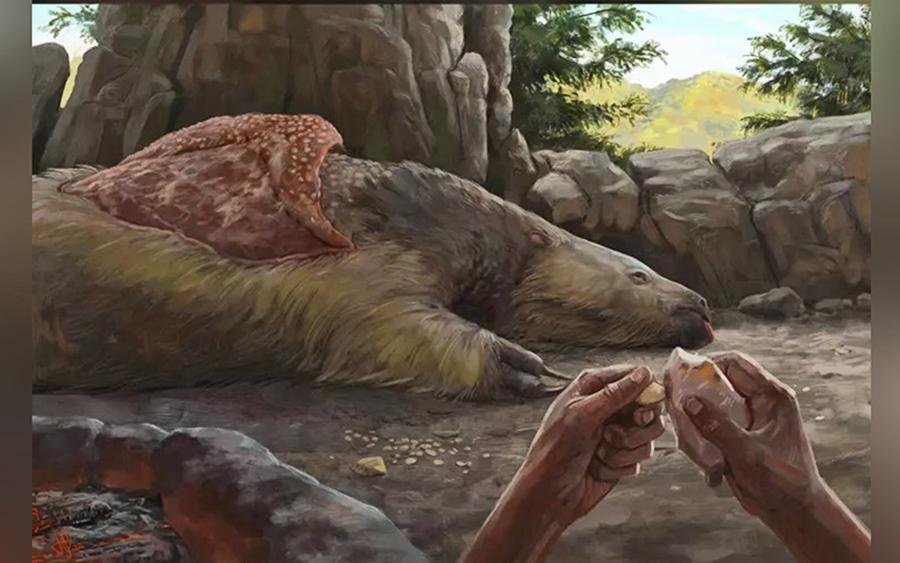 Earlier human presence in Americas revealed by giant sloth bone pendants