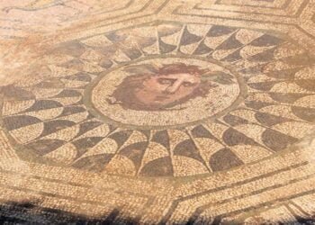 Roman mosaic floor depicting Medusa unearthed in Spain