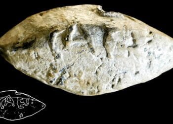 Lead sling bullet inscribed with Julius Caesar’s name found in Spain