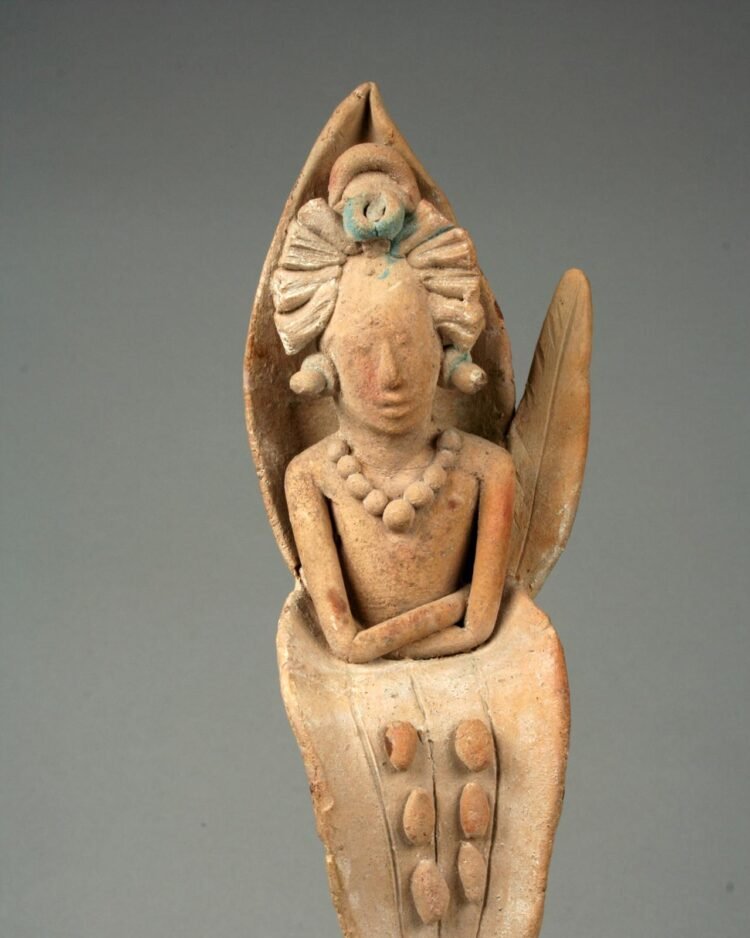 Ancient Maya funerary urn depicting corn god uncovered during Maya Train work