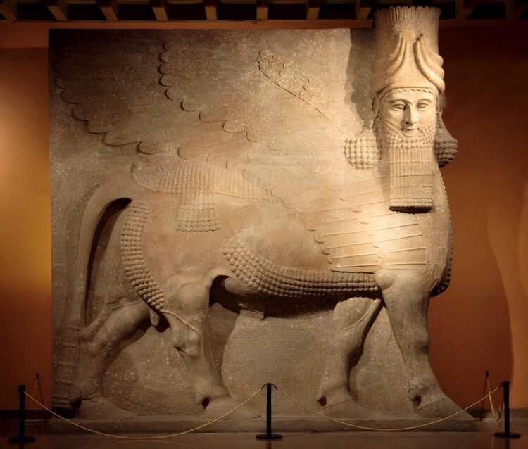 Colossal Assyrian winged bull unearthed in Mosul is the largest lamassu ever found
