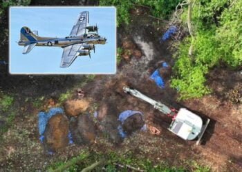Archaeologists search WWII B-17 crash site in England to find missing pilot