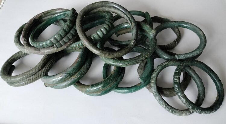Rare Bronze Age hoard of 18 bronze anklets and bracelets uncovered in Poland
