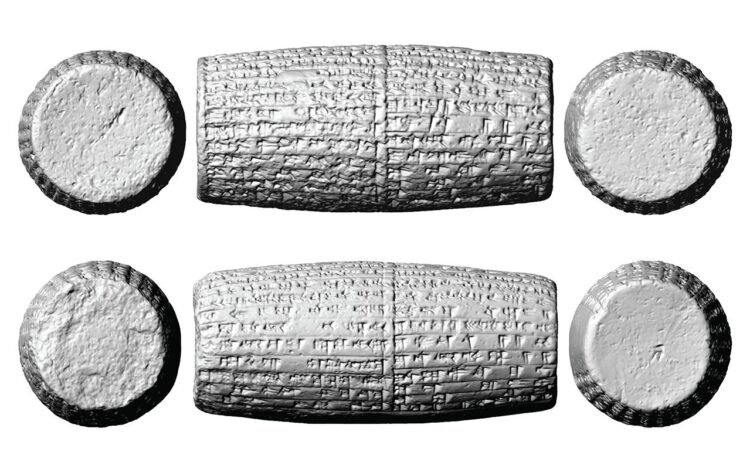 Inscribed clay cylinders reveal Nebuchadnezzar II’s restoration of the Kish Ziggurat