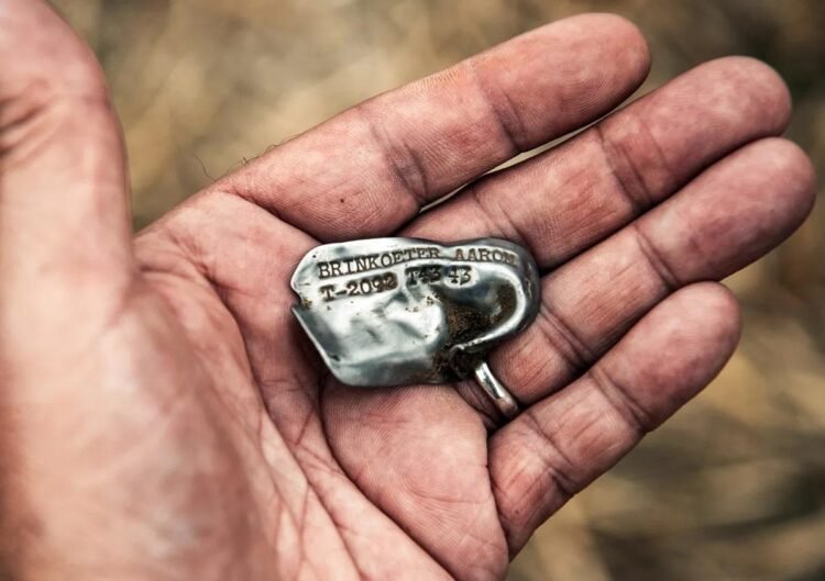 Co-pilot's dog tag discovered at WWII B-17 Flying Fortress wreck site
