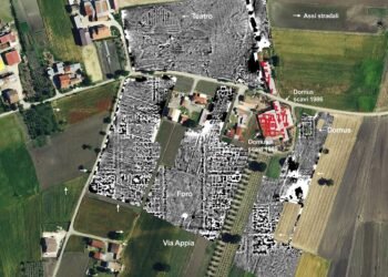 Drone surveys reveal Roman forum and previously unknown monumental theater at Fioccaglia