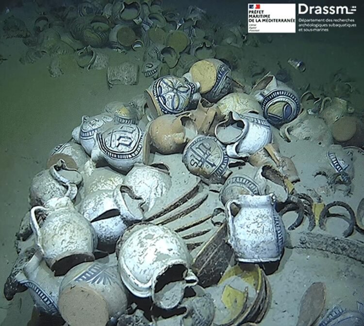 France’s deepest shipwreck found: 16th-century vessel discovered off Ramatuelle. Credit: DRASSM / National Navy