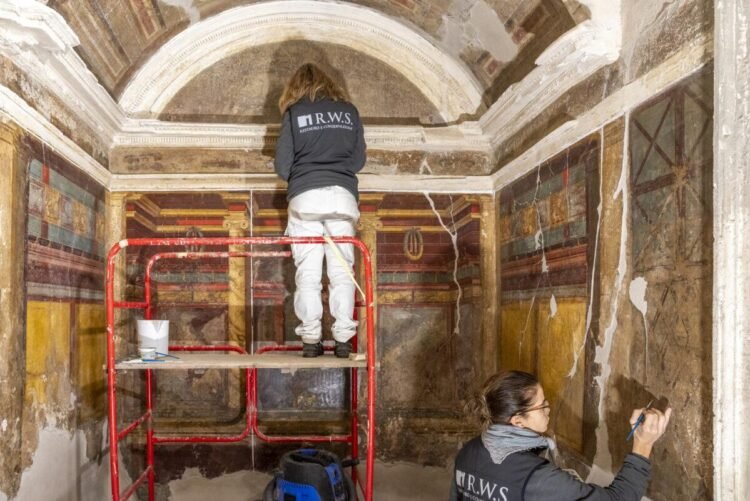 Lavish frescoes discovered at Villa di Poppea, linked to Nero’s wife, reveal elite Roman luxury