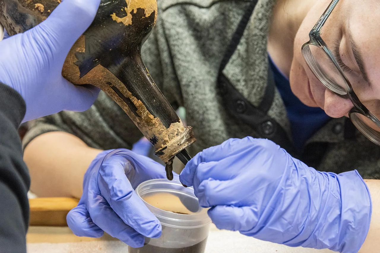 18th-century glass bottles of cherries found at Washington’s Mount Vernon