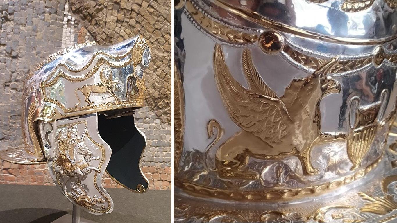 Casco de caballería romana de Hallaton recreado con asombrosos detalles
