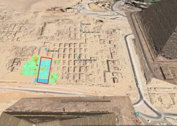 Archaeologists identify buried L-shaped structure near Giza Pyramids