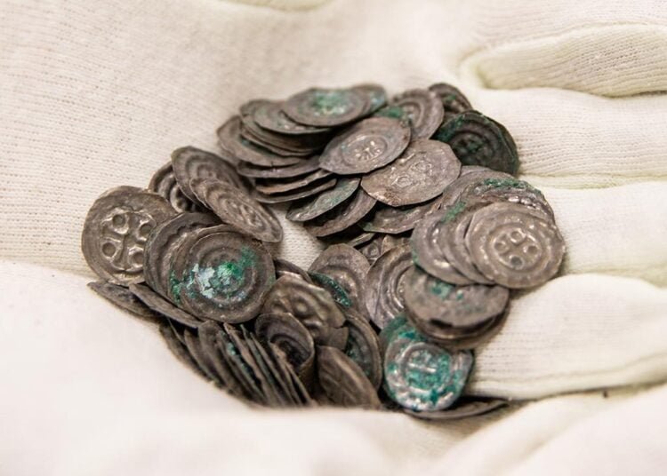 44 Byzantine-era solid gold coins discovered in ancient Caesarea ...