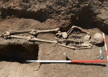 Medieval teen girl buried face down with bound ankles, to prevent return from the grave!