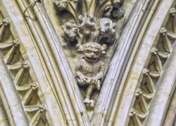 Couple find medieval imp under toilet trap door