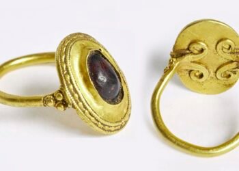 Rare Merovingian gold ring unearthed in Southwest Jutland, Denmark