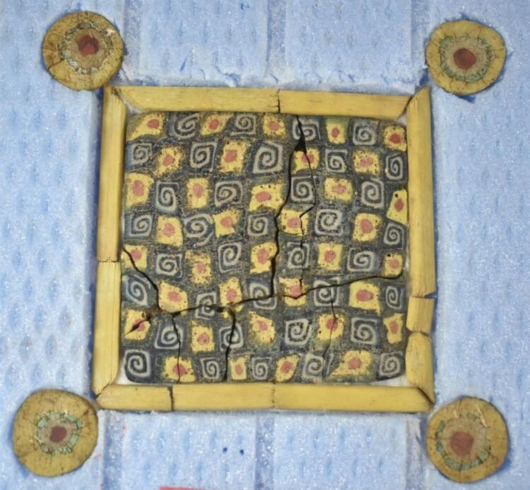 5th-century millefiori glass plaques discovered in ancient Andriake
