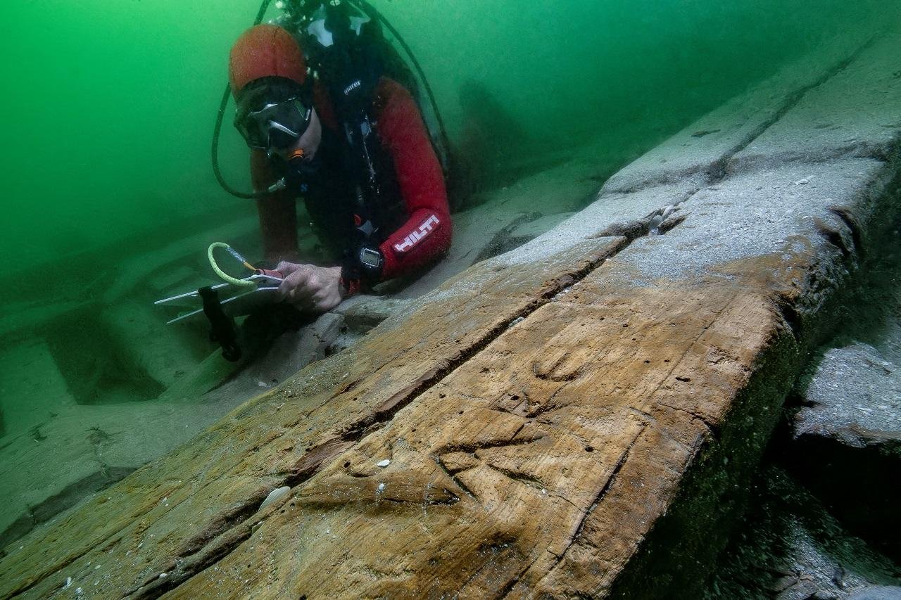 Ancient Egyptian pleasure barge unearthed in Alexandria’s sunken harbor