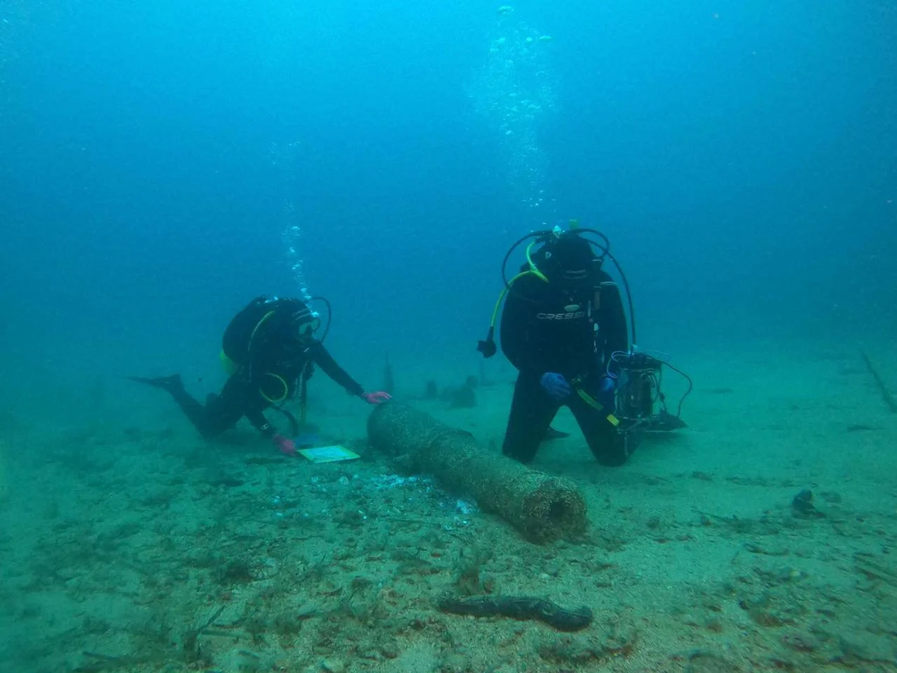 Rare 16th-century brass trumpets discovered on shipwreck near Croatia