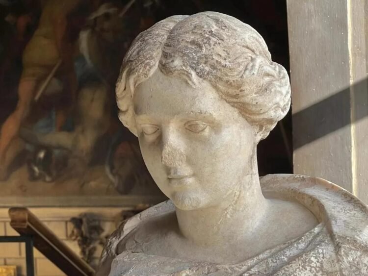 Roman marble bust discovered at Burghley House