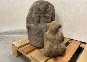 Sculpture of snake-bodied deity found at Roman fort of Stuttgart