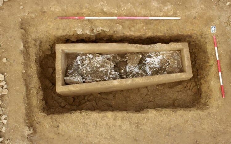 Roman stone coffin as heavy as a polar bear unearthed during roadworks in UK