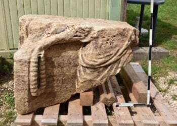 Fragments of Roman votive monument unearthed at Hechingen-Stein Open-Air Museum in Germany