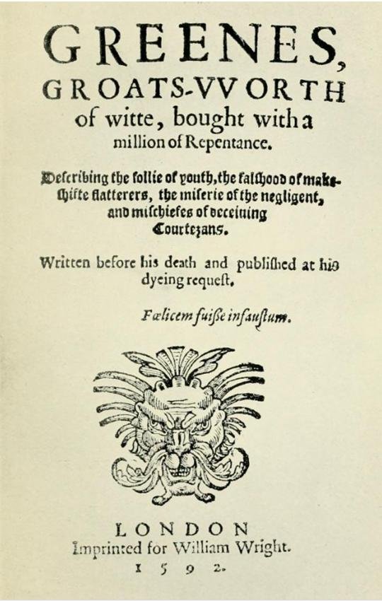 Shakespeare’s famous “upstart crow” insult may have come from collaborator Thomas Nashe