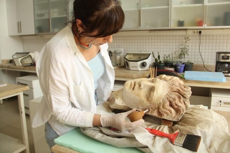 Ancient colored Skylla sculptures discovered in Laodicea