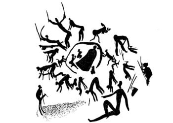 South African San rock art shows evidence of trance dances and initiation rituals