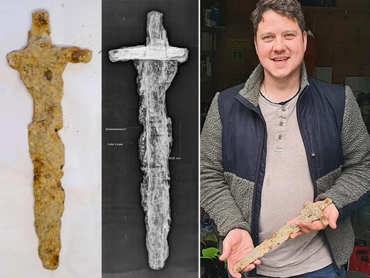 Norwegian farmer discovers rare Viking sword while picking up trash in field