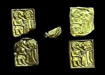 Votive gold hoard dating back to Merovingian era found in pagan temple