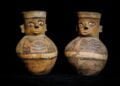 Seventy-three intact Wari mummy bundles with carved masks discovered at Pachacámac, Peru