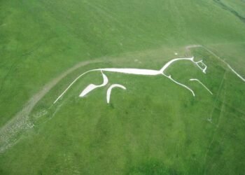 Britain's oldest chalk figure restored to former glory