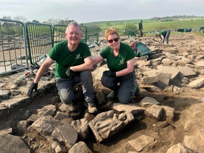 Rare winged Roman goddess statue unearthed near Hadrian’s Wall at Vindolanda