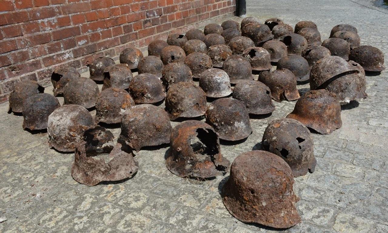 50 World War-era helmets discovered near Wrocław University, Poland